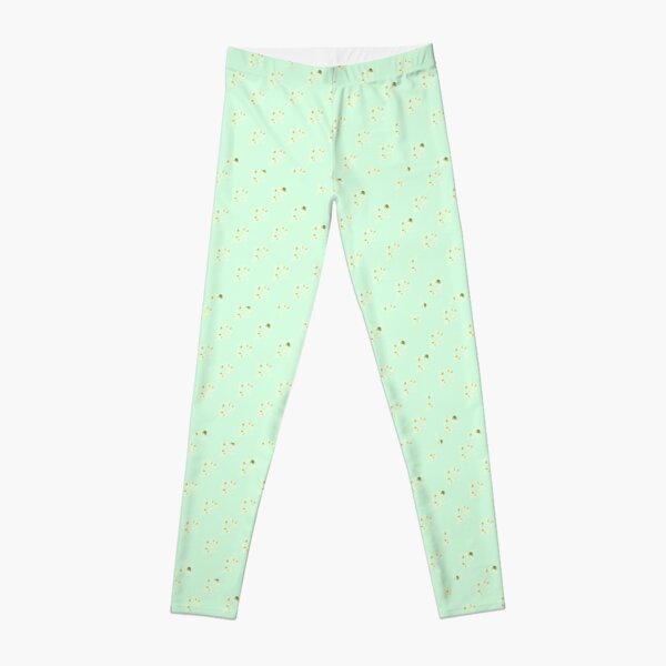 Cream canal flowers Leggings