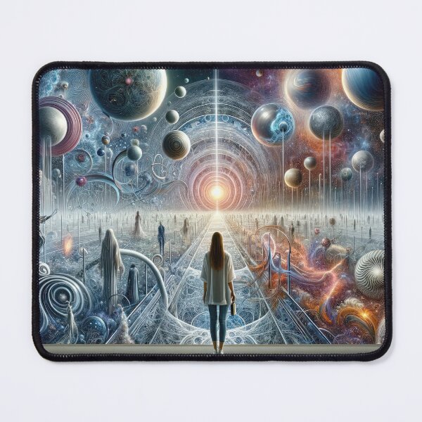 Item preview, Woman at the Precipice of the Multiverse designed and sold by Newpixelland.