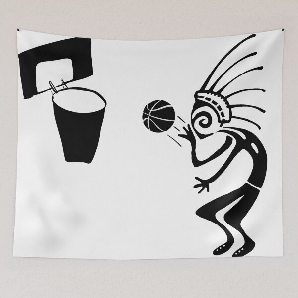Item preview, Kokopelli basketball black designed and sold by nogamax.