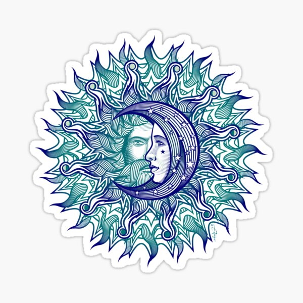 Item preview, Meeting of the Sun and the Moon (Green) designed and sold by Designando.