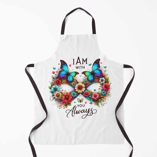 Item preview, I Am With You Always, Infinity Art with Butterflies and Flowers designed and sold by Faithloveshop.