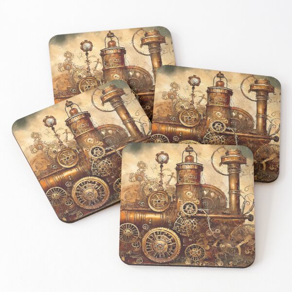 Item preview, steampunk style metal machine abstract digital art designed and sold by Jubjangm3.