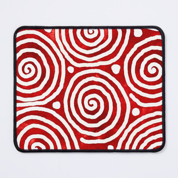 Item preview, Blotchy Red with Swirls of White designed and sold by SoshanaC.