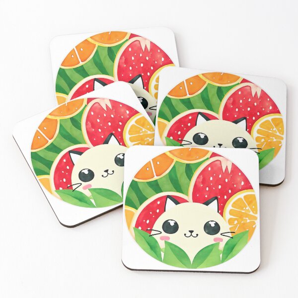 Item preview, Watercolor Fruit Salad Cat designed and sold by Marvel Rivals Art.