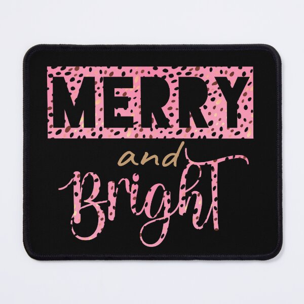 Item preview, Merry and Bright Cute Pink Leopard print, Merry Christmas designed and sold by GirlGlowGraphic.