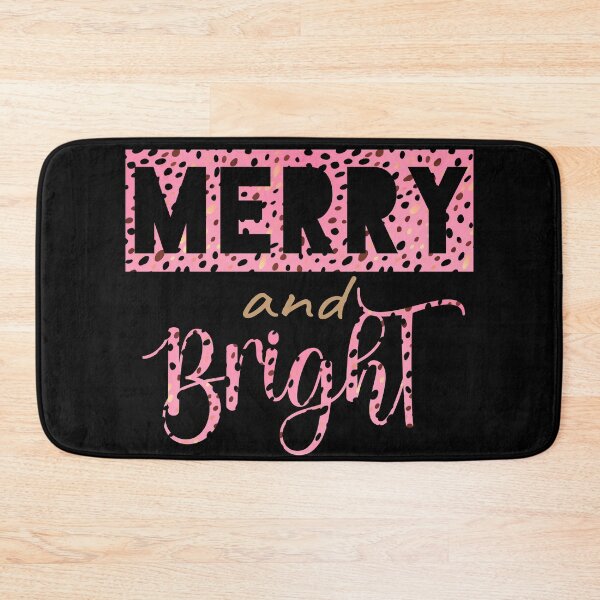 Item preview, Merry and Bright Cute Pink Leopard print, Merry Christmas designed and sold by GirlGlowGraphic.