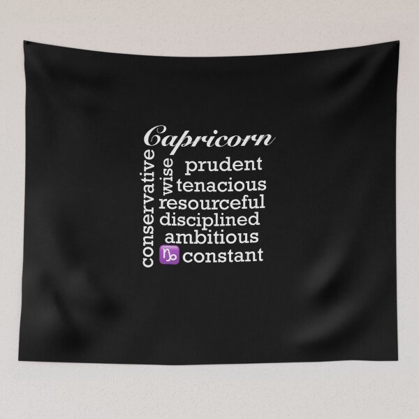 Item preview, Capricorn zodiac sign character traits Black designed and sold by Peace502.