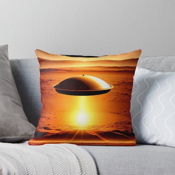 Aperçu de l'œuvre Deux soucoupes volantes atterrissant sur Mars créée et vendue par PosterPalace.