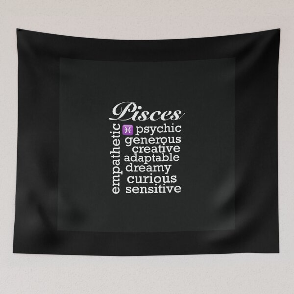 Item preview, Pisces zodiac sign character traits Black designed and sold by Peace502.