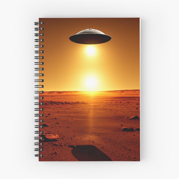 Item preview, Flying saucer with shadow landing on mars designed and sold by PosterPalace.