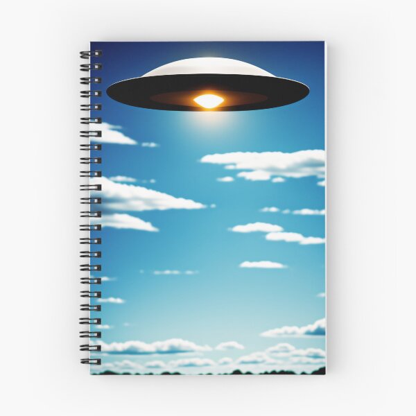 Item preview, Platillo volador sobre campo de árboles y cielo azul designed and sold by PosterPalace.