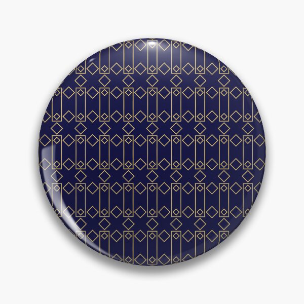 Item preview, Infinite Symmetry - Seamless Blue and Gold Geometric Patterns designed and sold by Looming Lines.