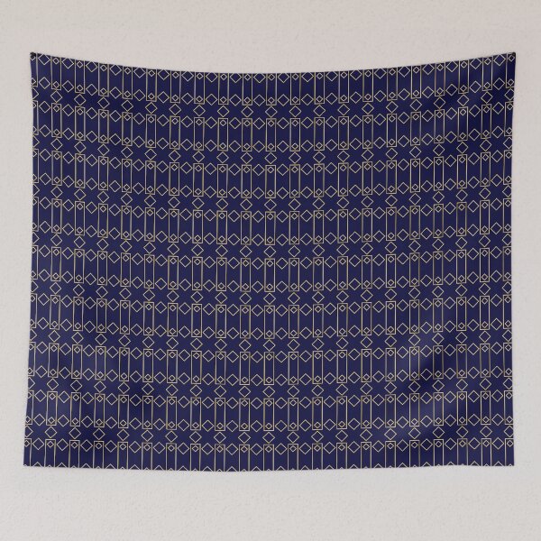 Item preview, Infinite Symmetry - Seamless Blue and Gold Geometric Patterns designed and sold by Looming Lines.
