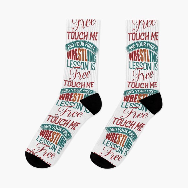 Item preview,  touch me and your first Wrestling Lesson is free ,retro vintage designed and sold by metacollection.