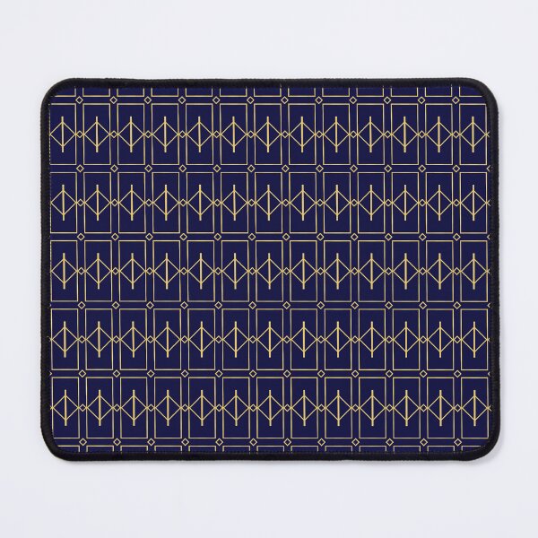 Item preview, Abstract Geometry - Seamless Gold and Blue Patterns designed and sold by Looming Lines.