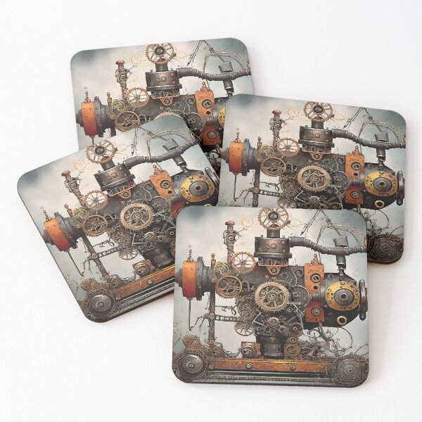 Item preview, steampunk style metal machine abstract digital art designed and sold by Jubjangm3.