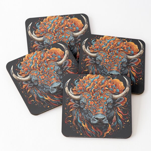 Item preview, "A featuring the commanding visage of a mighty buffalo." designed and sold by Best-Art-32.
