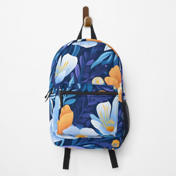 Item preview, Celestial Blooms - Ethereal Floral Dream on Navy Elegance designed and sold by FernsbyDesign.