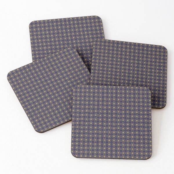 Item preview, Ethereal Patterns - Seamless Blue and Gold Geometric Art designed and sold by Looming Lines.