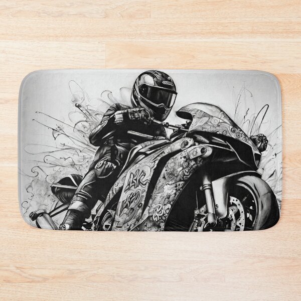 Item preview, Superbiker black and white b&w designed and sold by Lost Highway Horror..