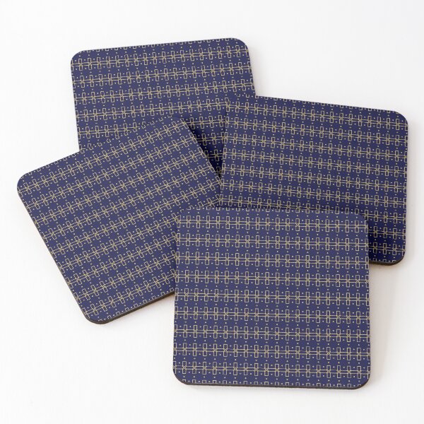 Item preview, Gilded Harmony - Seamless Geometric Pattern in Blue and Gold designed and sold by Looming Lines.