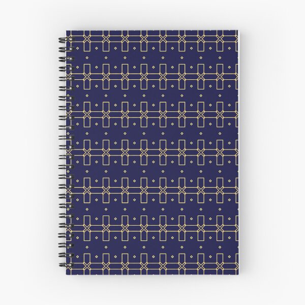 Item preview, Gilded Harmony - Seamless Geometric Pattern in Blue and Gold designed and sold by Looming Lines.