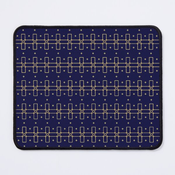 Item preview, Gilded Harmony - Seamless Geometric Pattern in Blue and Gold designed and sold by Looming Lines.
