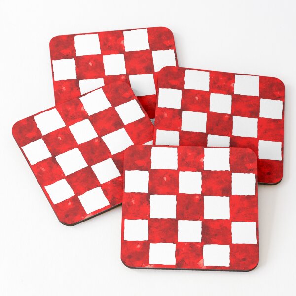 Item preview, Mottles Red and white Chequerboard designed and sold by SoshanaC.