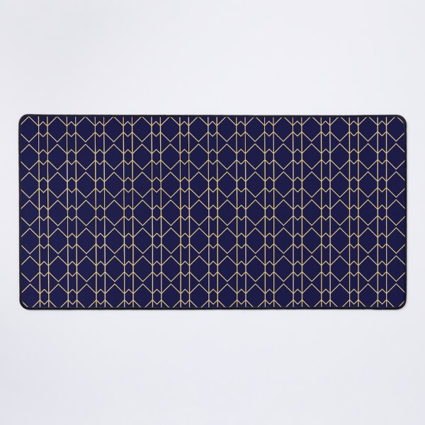 Item preview, Modern Shapes - Seamless Gold and Blue Geometric Patterns designed and sold by Looming Lines.