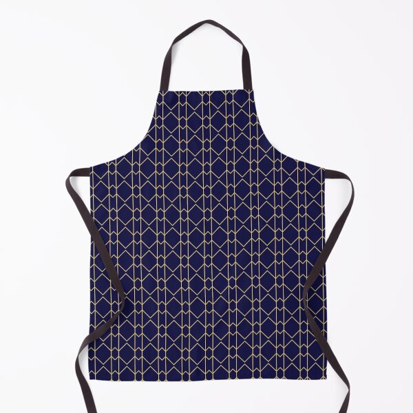Item preview, Modern Shapes - Seamless Gold and Blue Geometric Patterns designed and sold by Looming Lines.