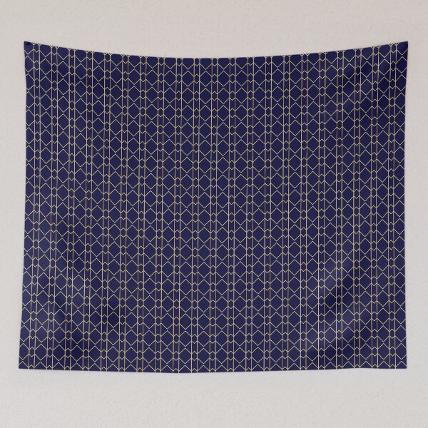 Item preview, Modern Shapes - Seamless Gold and Blue Geometric Patterns designed and sold by Looming Lines.