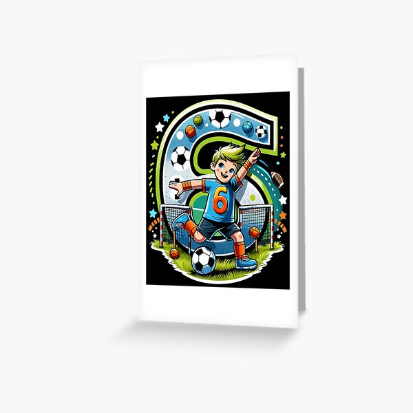 Item preview, 6 Year Old Boy Soccer Birthday Shirt Idea designed and sold by druckfun.