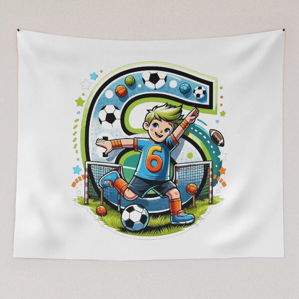Item preview, 6 Year Old Boy Soccer Birthday Shirt Idea designed and sold by druckfun.