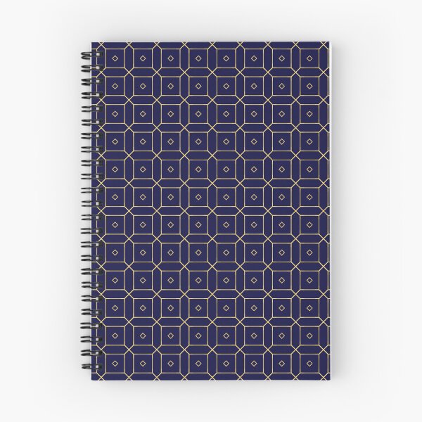 Item preview, Symmetric Elegance - Seamless Blue and Gold Geometric Patterns designed and sold by Looming Lines.