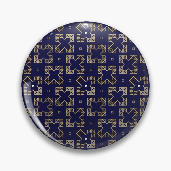 Item preview, Modern Geometry in Seamless Gold and Blue Patterns designed and sold by Looming Lines.