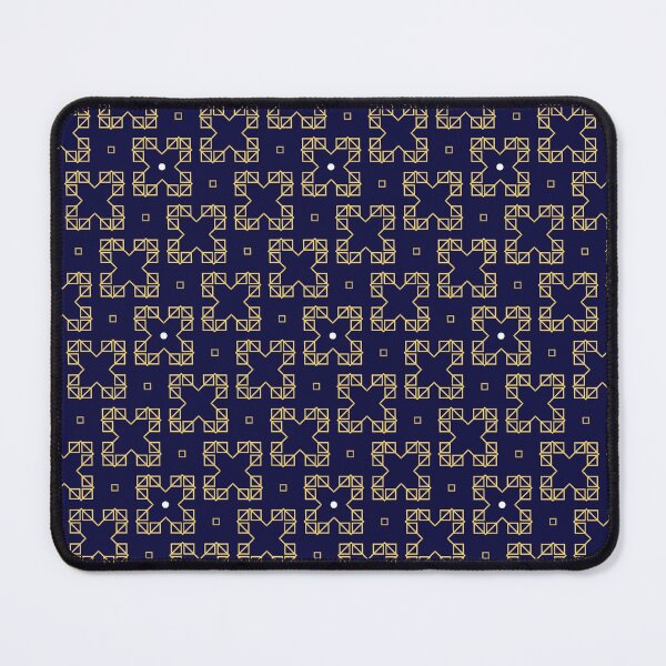 Item preview, Modern Geometry in Seamless Gold and Blue Patterns designed and sold by Looming Lines.
