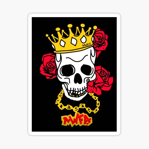 MWFA skull with roses Sticker