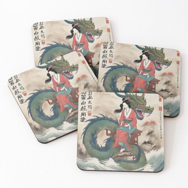 Item preview, Oriental girl and dragon designed and sold by Luhgoveiia.
