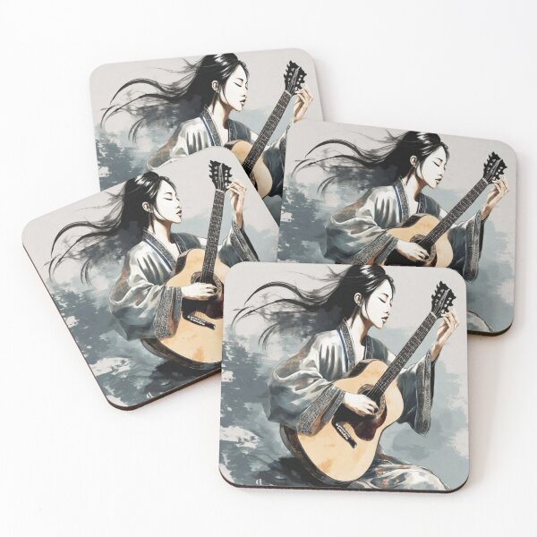Item preview, Oriental girl and guittar  designed and sold by Luhgoveiia.