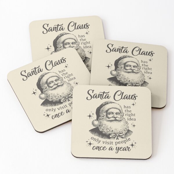 Item preview, Santa Claus Has The Right Idea - Funny Vintage Christmas designed and sold by hadleyfoo.