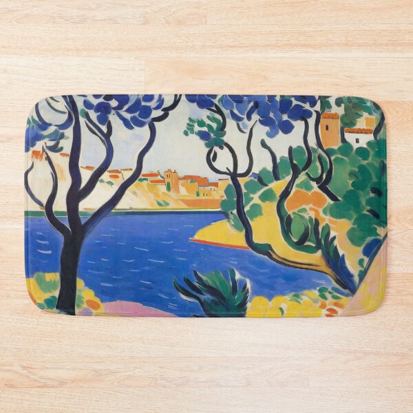 Item preview, Matisse inspired Coastal Charm Collioure Landscape Painting designed and sold by Tamas Das.