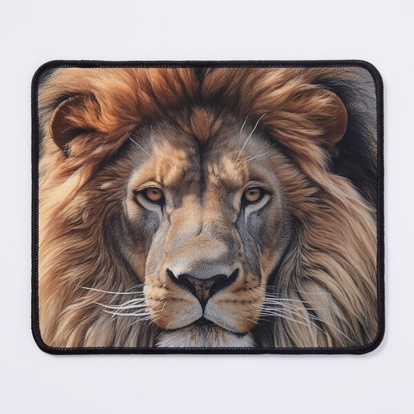 Item preview, Majestic African Lion in Oil: A Hyperrealistic Portrait designed and sold by ABArtByAlexST.