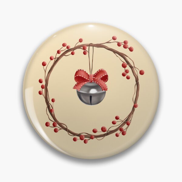 Item preview, Christmas Red Berry Wreath with Bell designed and sold by LJArtworkDesign.