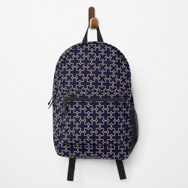 Item preview, Radiant Symmetry - Seamless Gold and Blue Geometry designed and sold by Looming Lines.