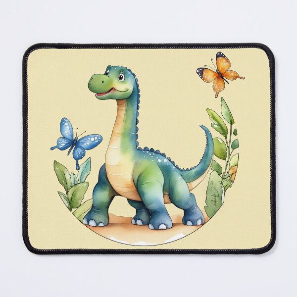 Artikelvorschau, Baby-Diplodocus und Schmetterlinge entworfen und verkauft von Designando.