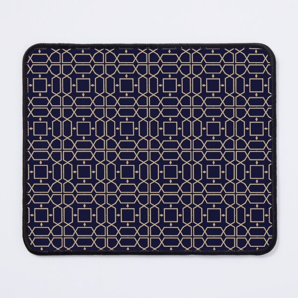 Item preview, Harmonic Shapes - Seamless Blue Patterns in Gilded Geometry designed and sold by Looming Lines.