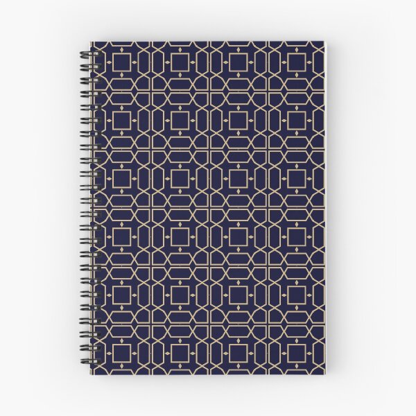 Item preview, Harmonic Shapes - Seamless Blue Patterns in Gilded Geometry designed and sold by Looming Lines.