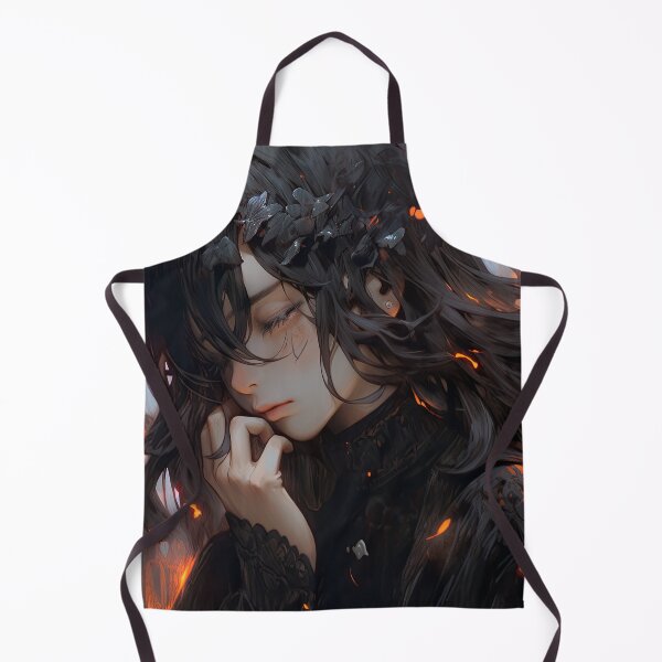 Item preview, Dark Brooding Medieval Feathered Anime Girl designed and sold by bubblegoth.