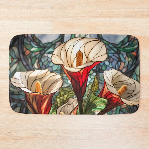 Item preview, Stained Glass Mosaic of Calla Lilies designed and sold by Matt's Artificial Nature.