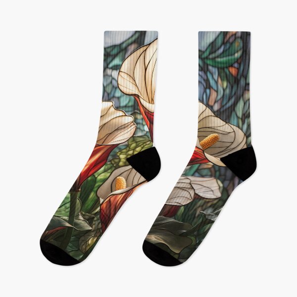 Item preview, Stained Glass Mosaic of Calla Lilies designed and sold by Matt's Artificial Nature.